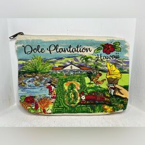 NWOT Dole Plantation Hawaii Large Zip Pouch